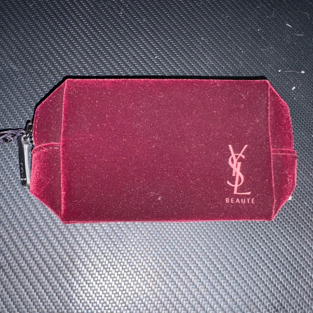 Yves Saint Laurent Red Velvet Cosmetic Bag